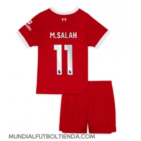 Camiseta Liverpool Mohamed Salah #11 Primera Equipación Replica 2023-24 para niños mangas cortas (+ Pantalones cortos)